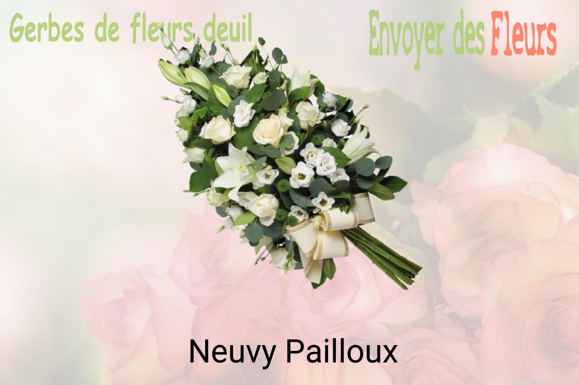 Gerbe de fleurs de deuil livrée à Neuvy-Pailloux